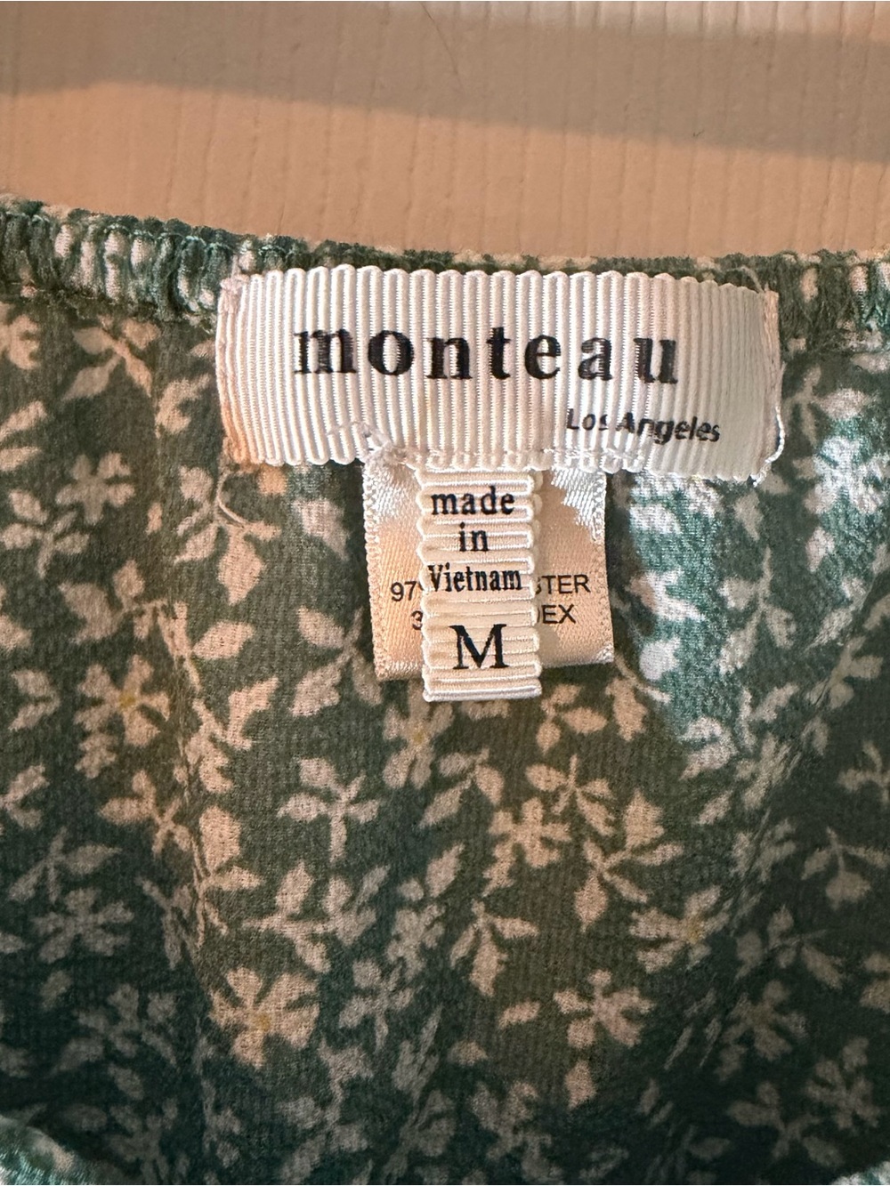 Monteau Green Floral Button-Front Midi Dress - Picture 2 of 6